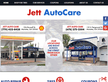 Tablet Screenshot of jettautocare.com